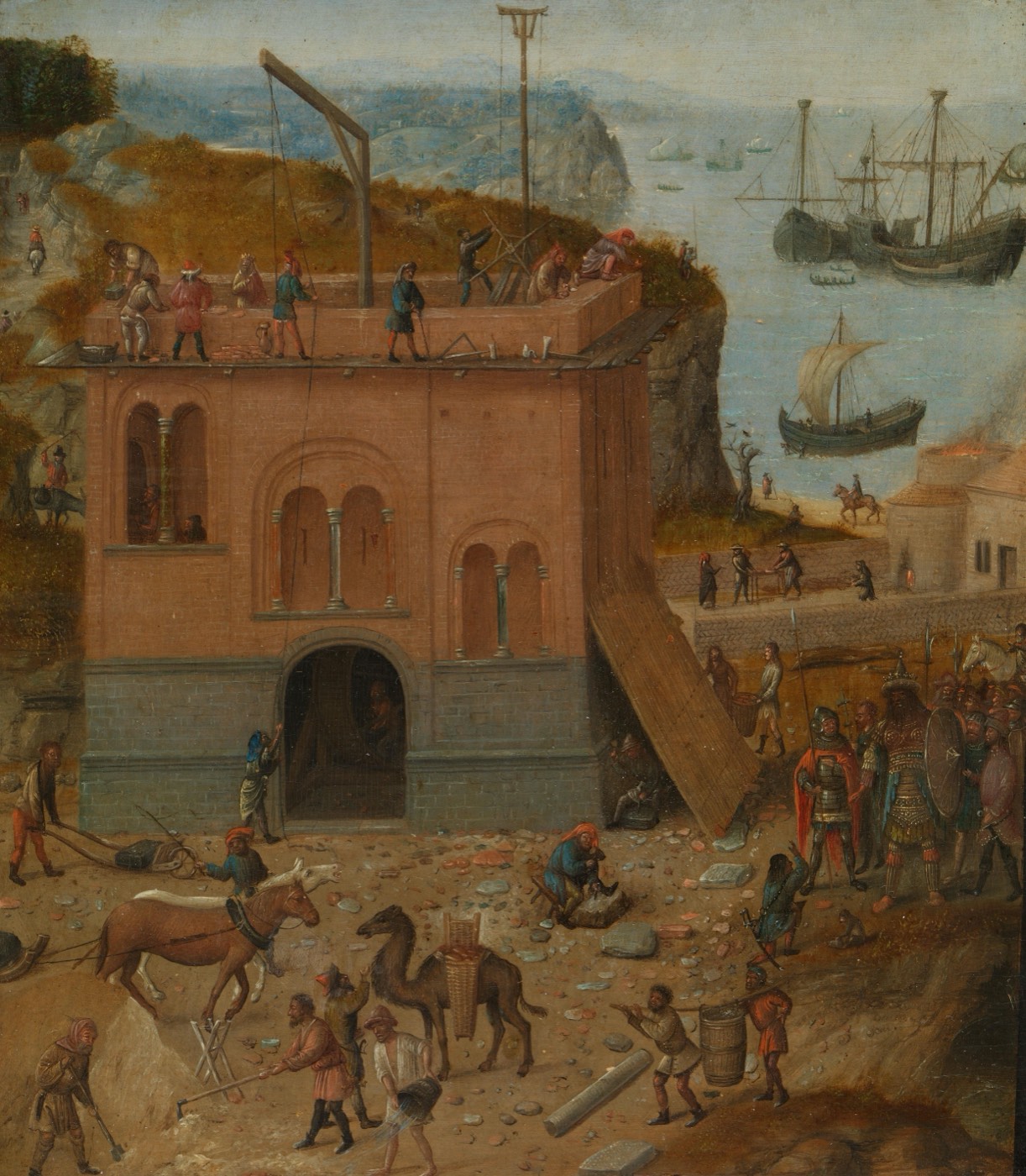 The Tower of Babel, Unknown painter, Bruges