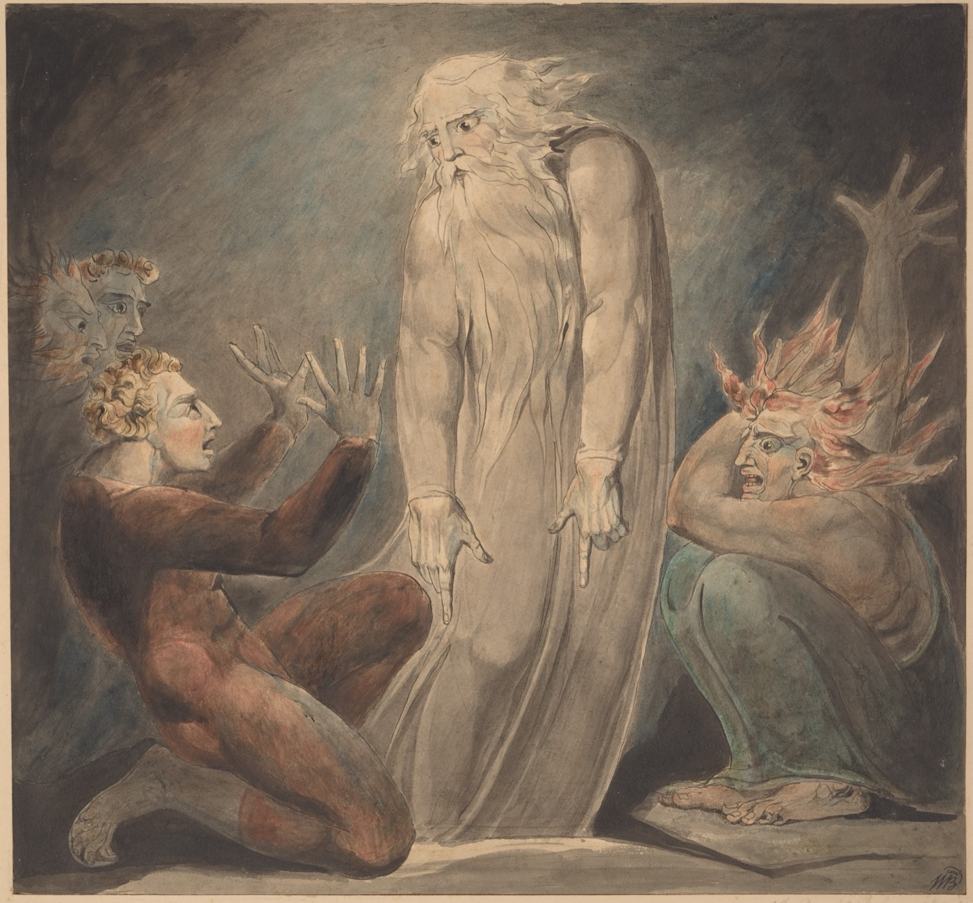 The Ghost of Samuel Appearing to Saul, William Blake