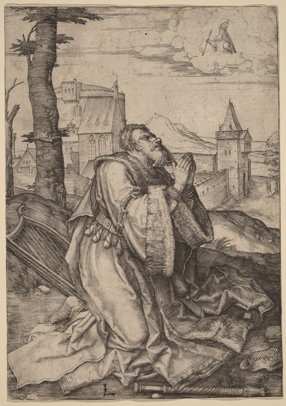 David Praying, Lucas van Leyden