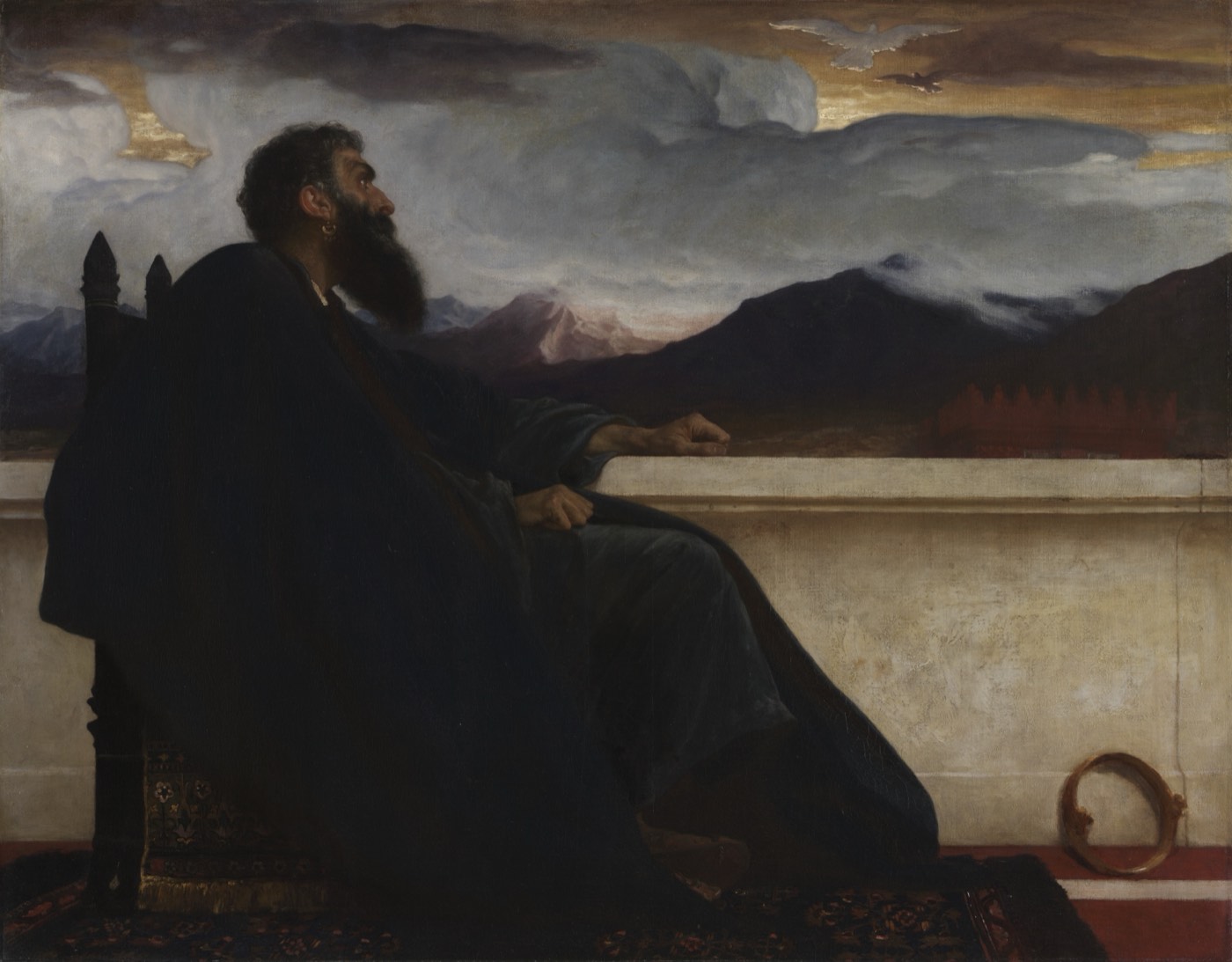 David: "Oh, that I had wings like a Dove! For then would I fly away, and be at rest." Psalm 55:6, Frederic Leighton