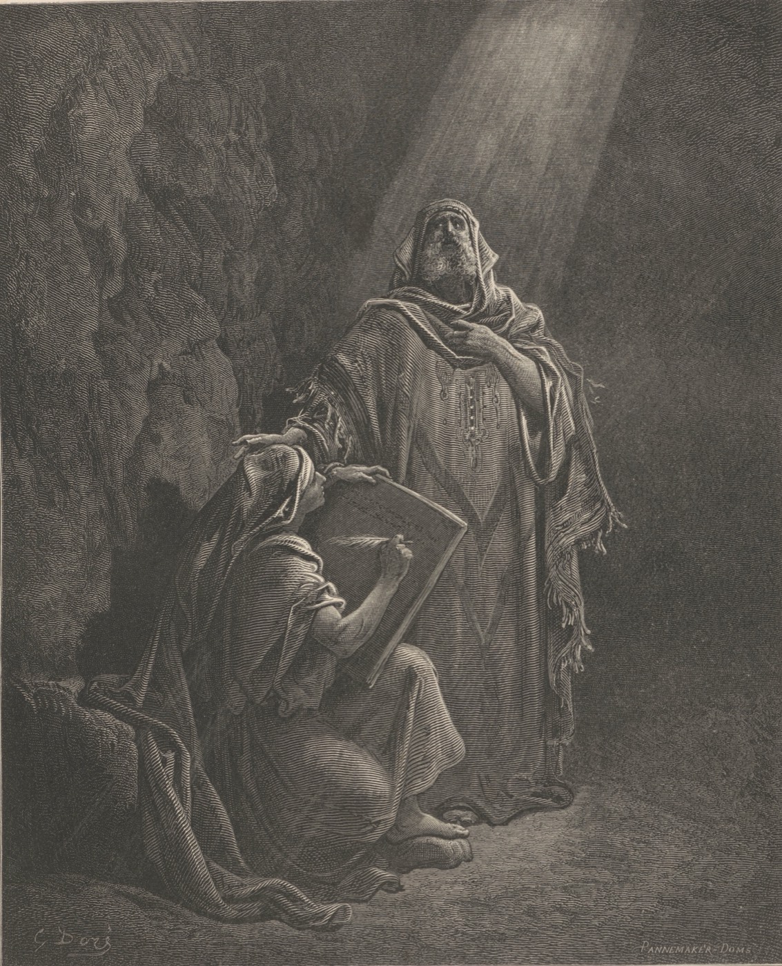 Baruh scrie proorociile lui Ieremia, Gustave Doré