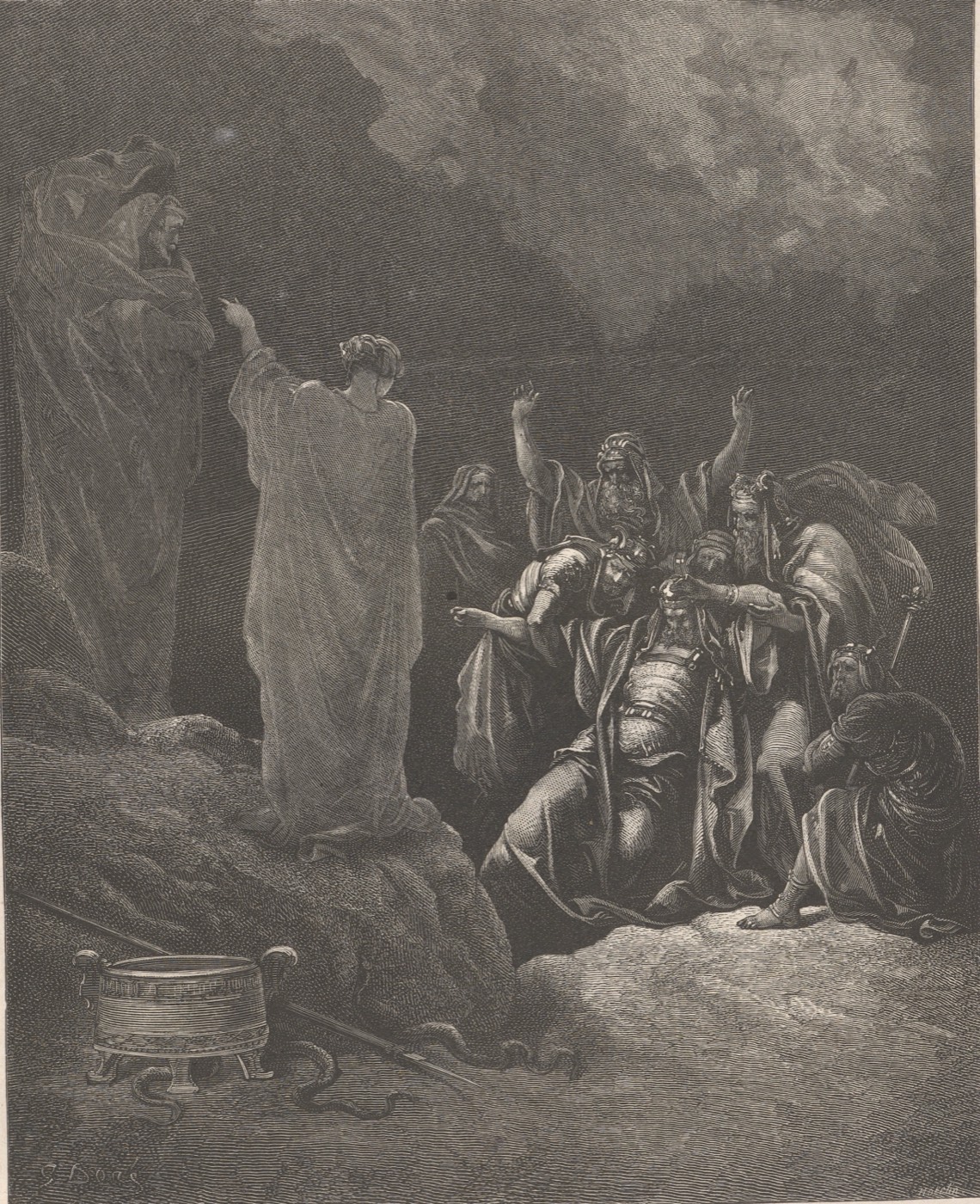 Saul e la negromante di En-Dor, Gustave Doré