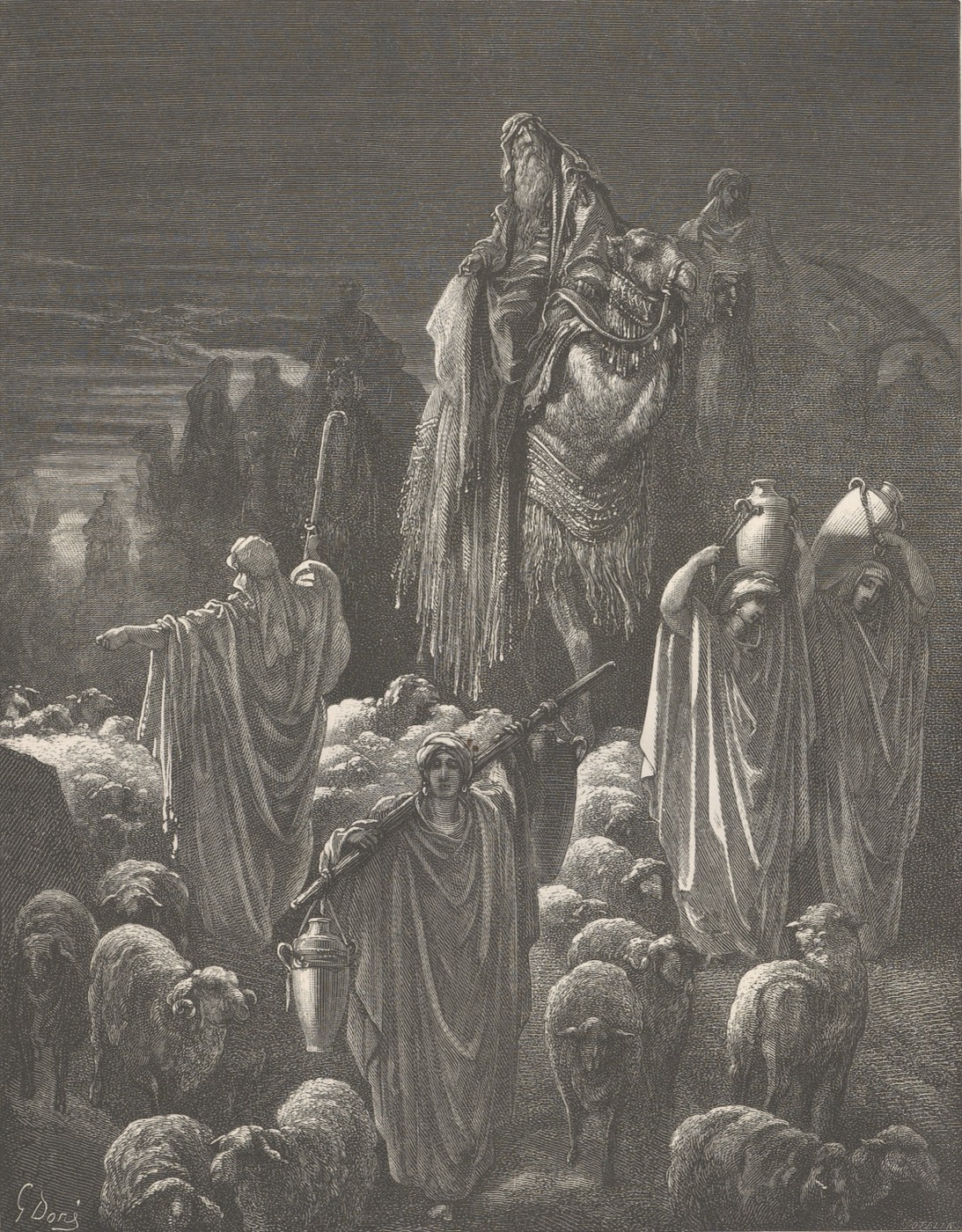 Iacob coboară în Egipt, Gustave Doré