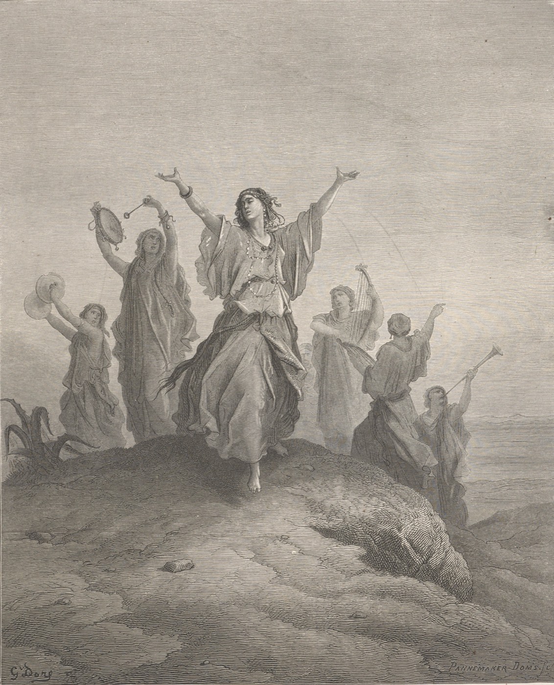 La hija de Jefté sale a recibir a su padre, Gustave Doré