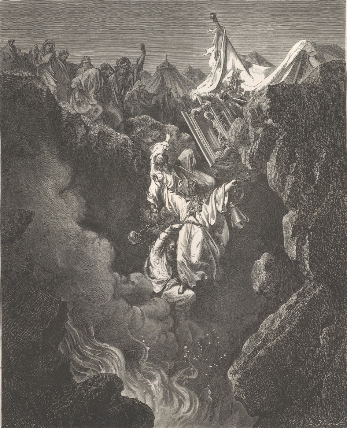Ntaramahụhụ Kora, Datan na Abiram, Gustave Doré