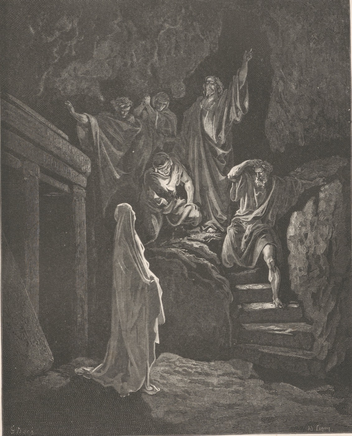 Vzkříšení Lazara, Gustave Doré