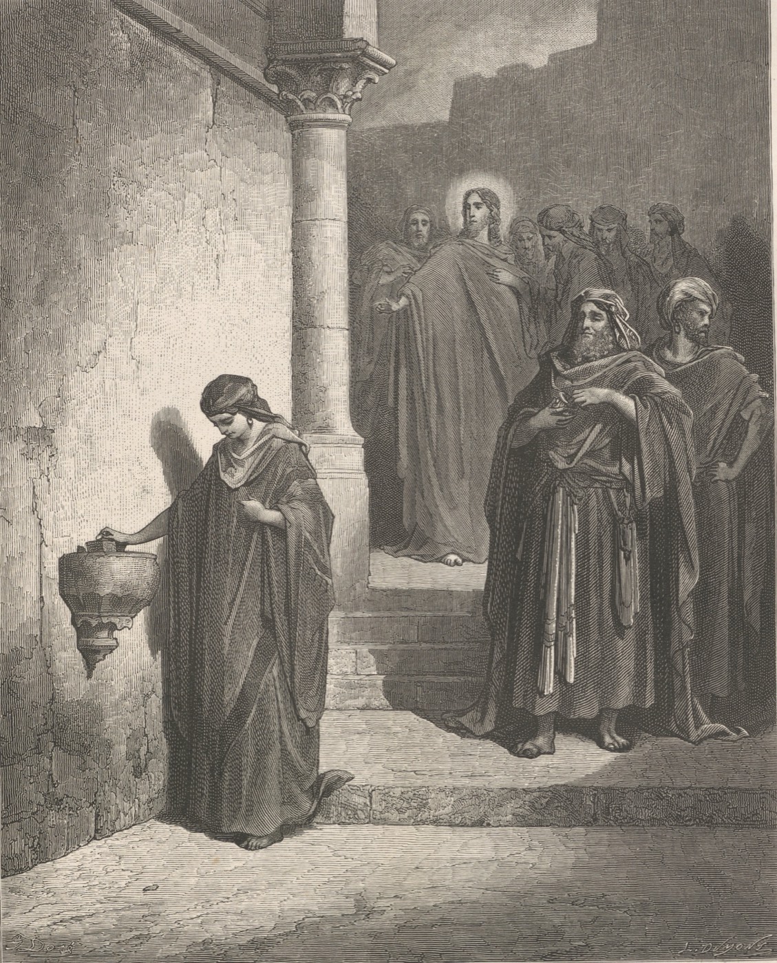 Het penningske van de weduwe, Gustave Doré