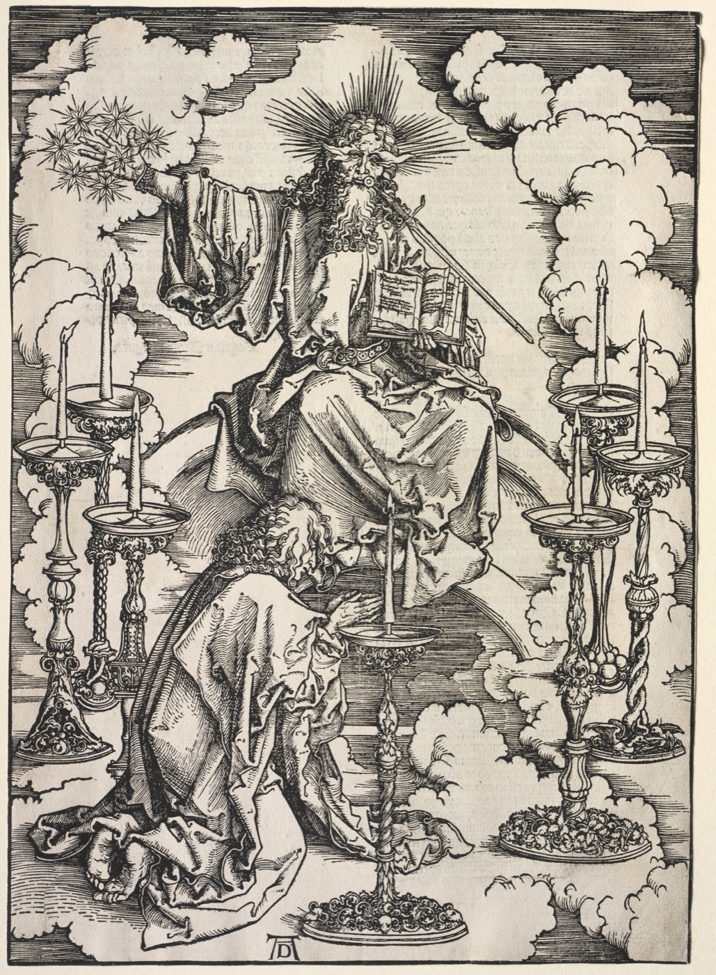 Revelation of St. John: St. John Beholding the Seven Candlesticks, Dürer