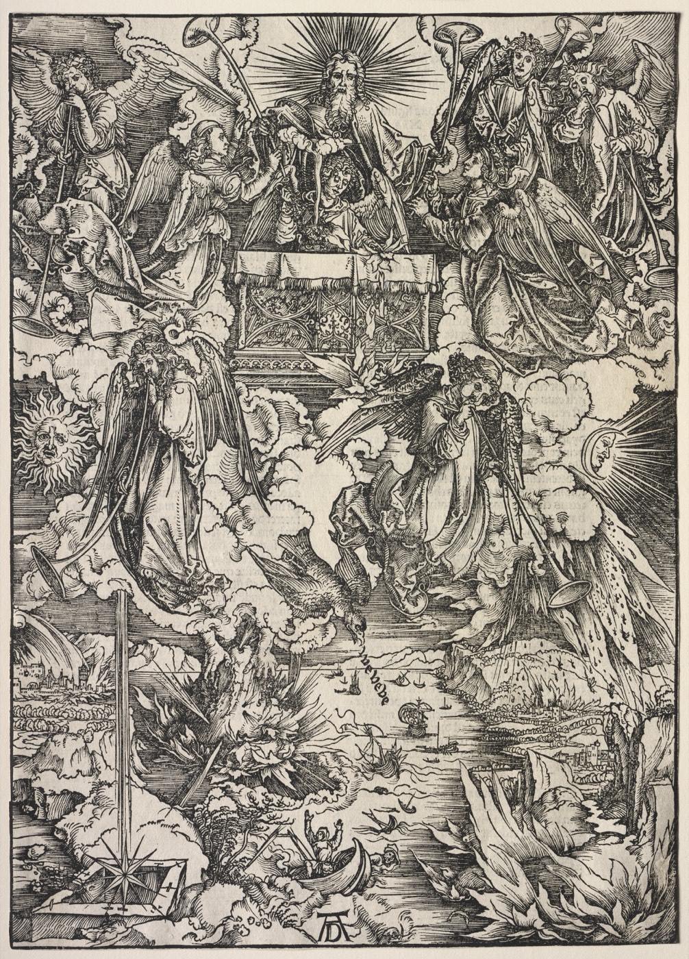 Revelation of St. John: Seven Angels with Trumpets, Dürer