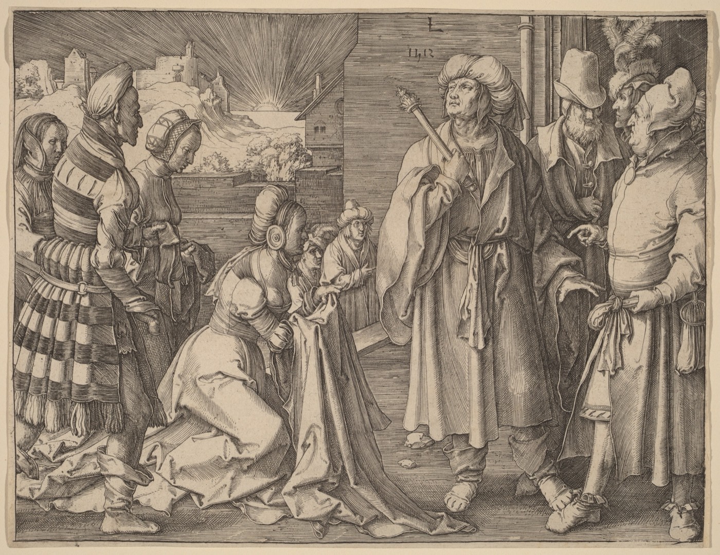 Potiphar's Wife Accusing Joseph, Lucas van Leyden