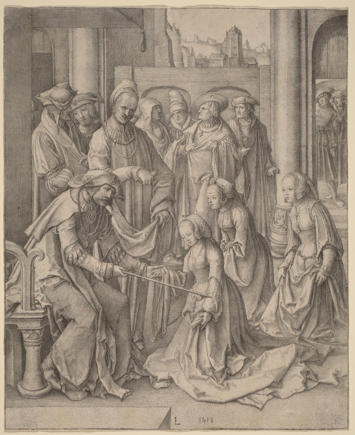 Esther before Ahasuerus, Lucas van Leyden