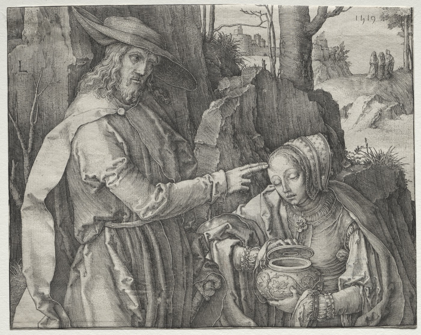 Christ as a Gardener Appearing to St. Mary Magdalen, Lucas van Leyden