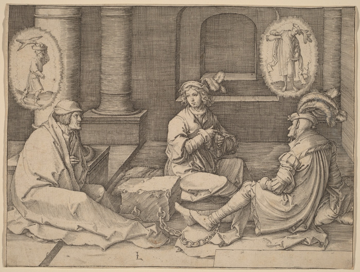 Joseph Interprets the Dreams in Prison, Lucas van Leyden