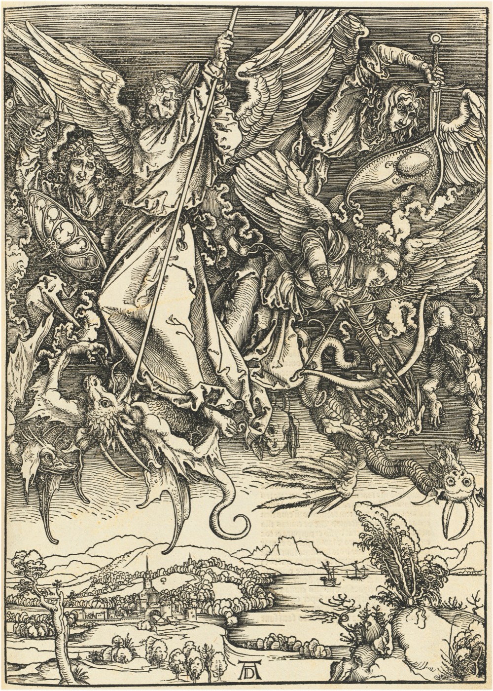 Saint Michael Fighting the Dragon, Albrecht Dürer