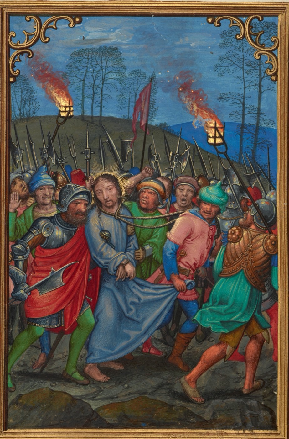 The Arrest of Christ (Ms. Ludwig IX 19, fol. 107v, from the Prayer Book of Cardinal Albrecht of Brandenburg), Simon Bening