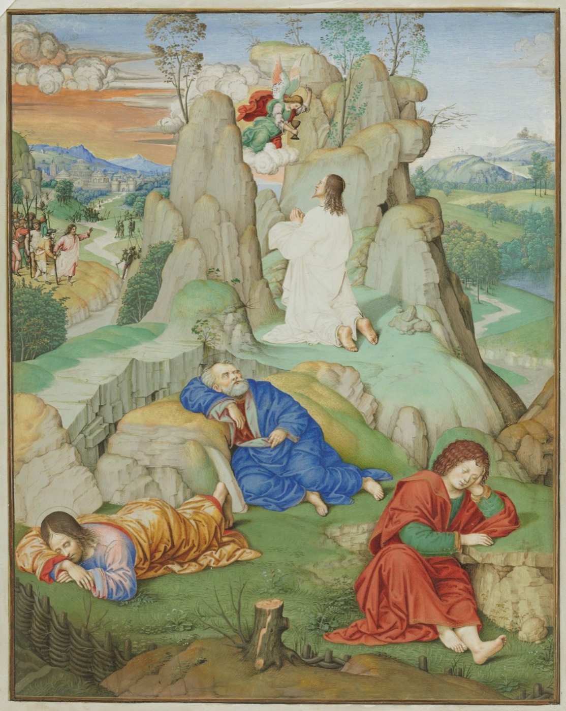Full Page Miniature: The Agony in the Garden, Timoteo Viti