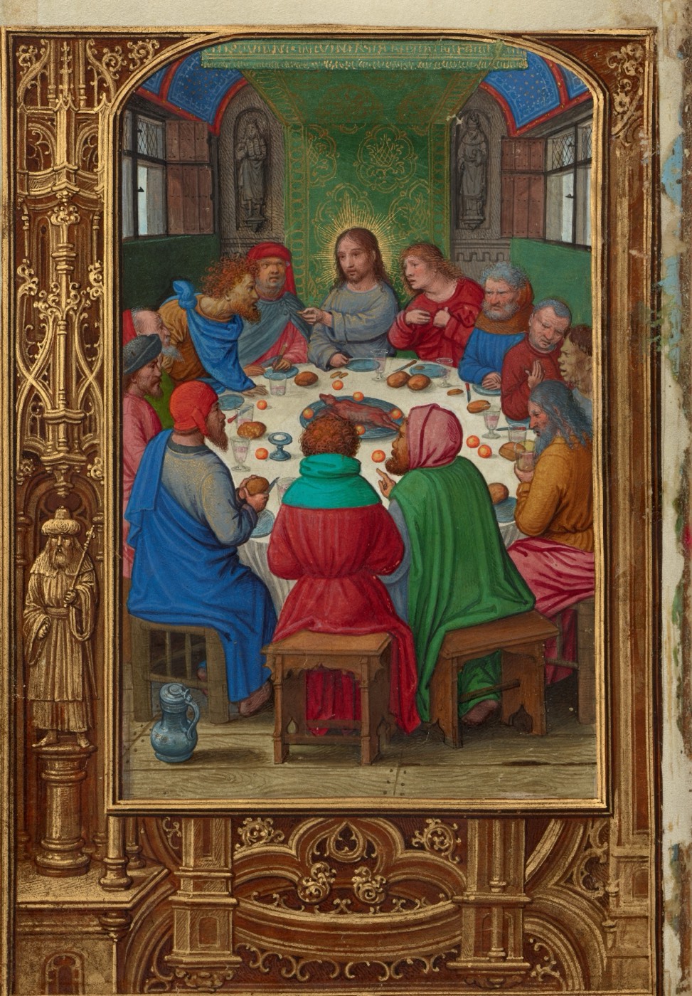 The Last Supper (Ms. Ludwig IX 19, fol. 83v, from the Prayer Book of Cardinal Albrecht of Brandenburg), Simon Bening