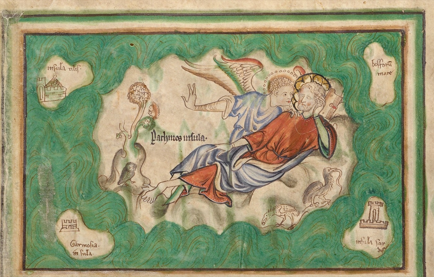 Saint John on Patmos (Ms. Ludwig III 1, fol. 2, from the Getty Apocalypse), Unknown English painter