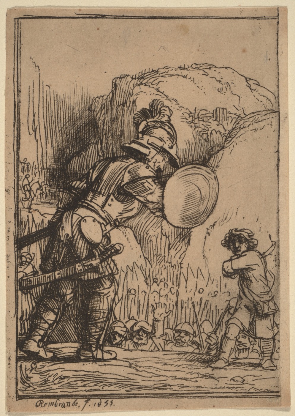 David and Goliath, Rembrandt