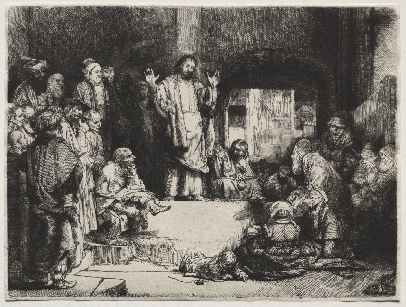 Christ Preaching ('La Petite Tombe'), Rembrandt