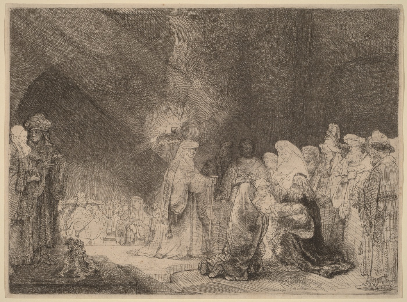 The Presentation in the Temple: Oblong Print, Rembrandt