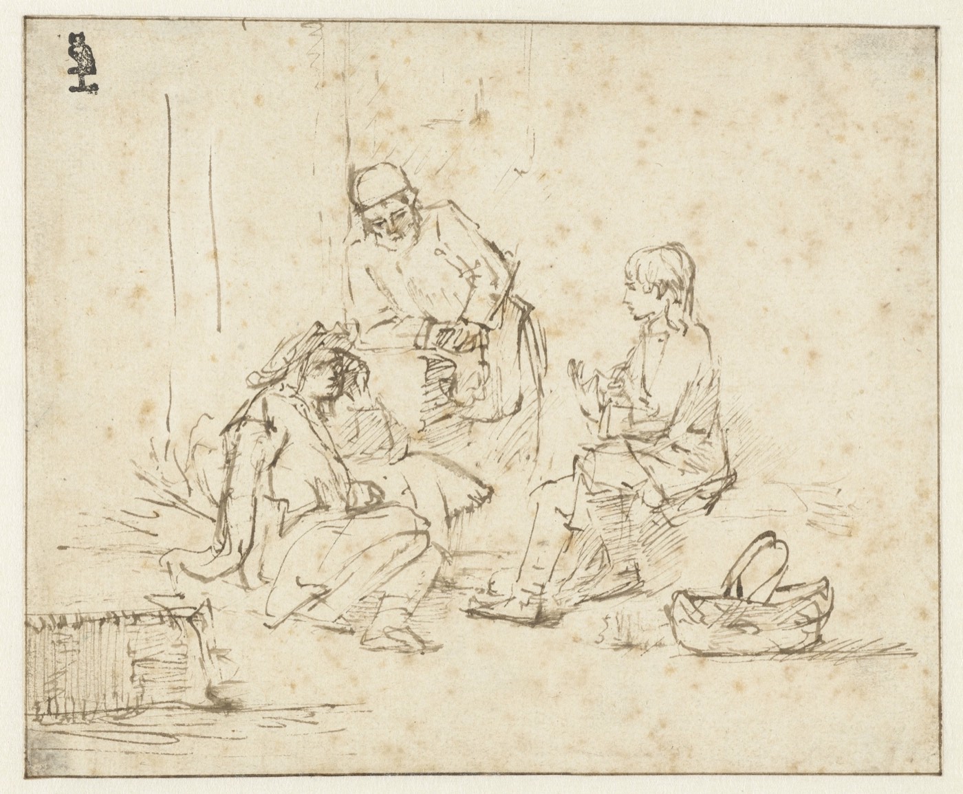 Joseph in Prison Interpreting the Dreams of the Butler and the Baker, Rembrandt