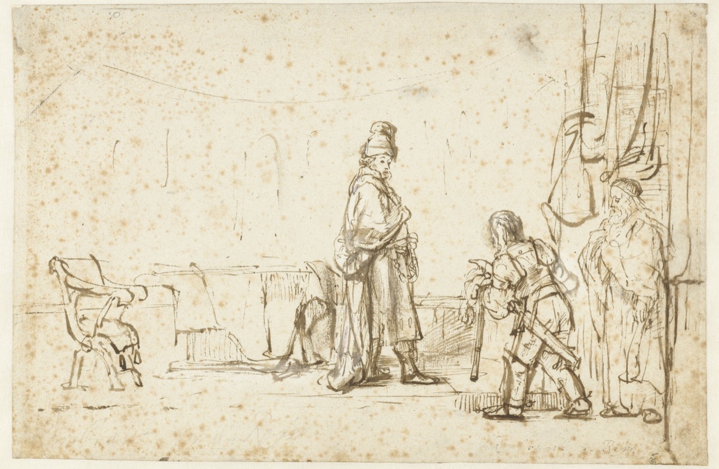 David Hearing the News of Uriah’s Death, Rembrandt