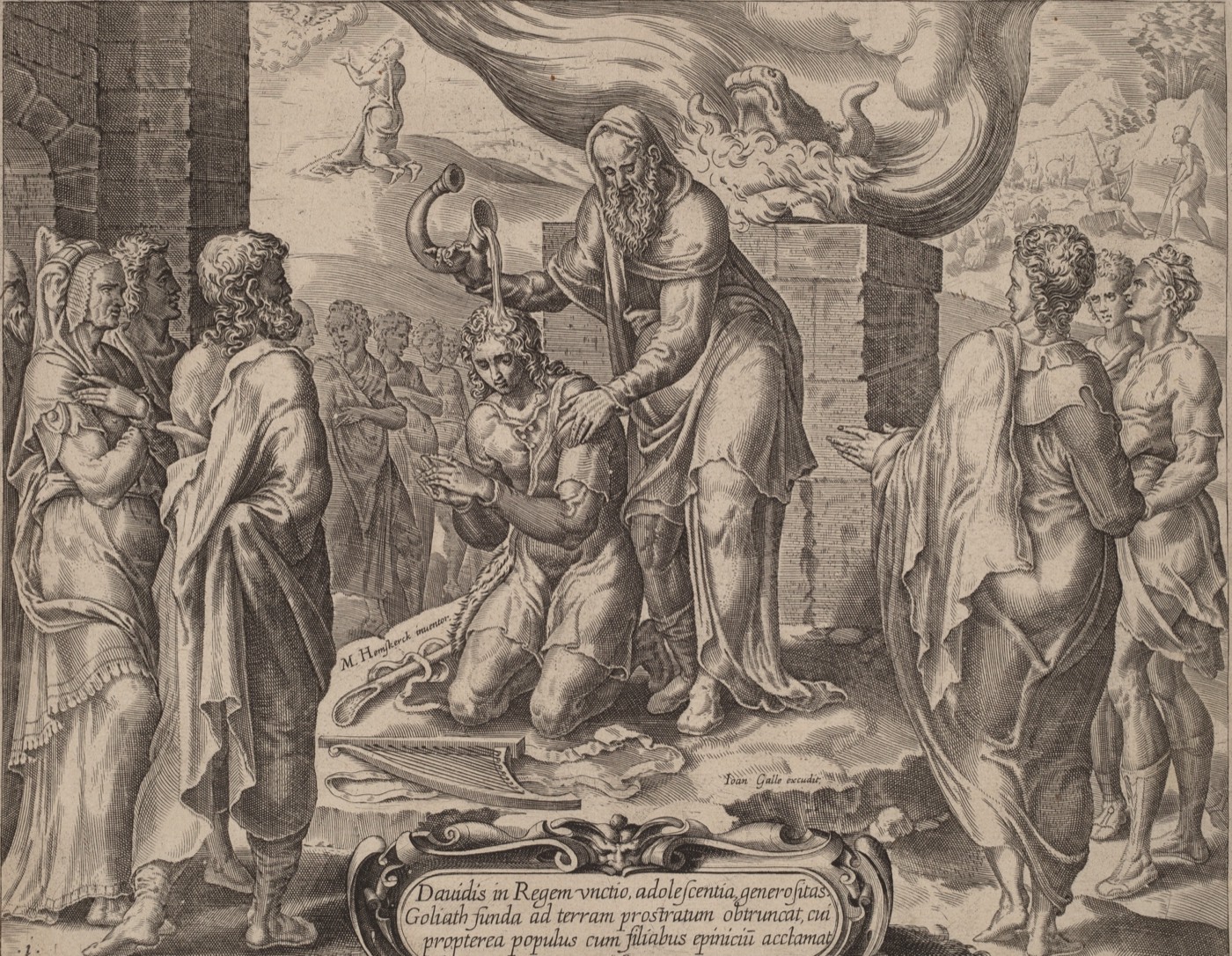 Samuel Anointing David, After Maarten van Heemskerck