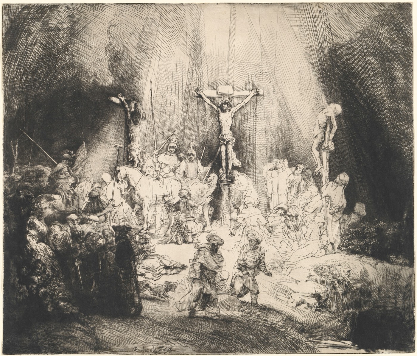 Christ Crucified between the Two Thieves (The Three Crosses), Rembrandt