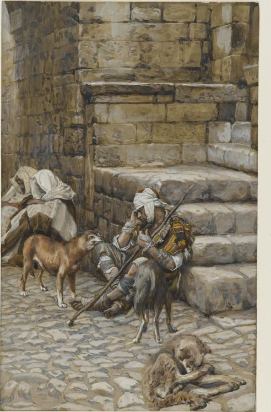 Нищий Лазарь у дверей богача (Le pauvre Lazare à la porte du riche), Джеймс Тиссо