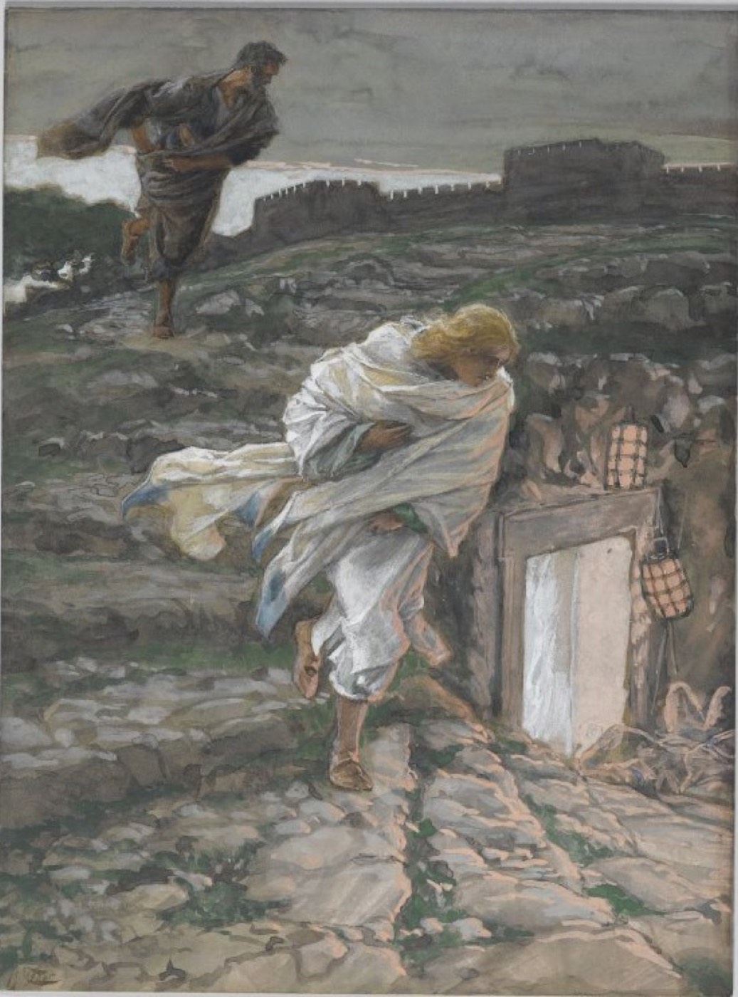 Святые Пётр и Иоанн бегут ко гробу (Saint Pierre et Saint Jean courent au sépulcre), Джеймс Тиссо