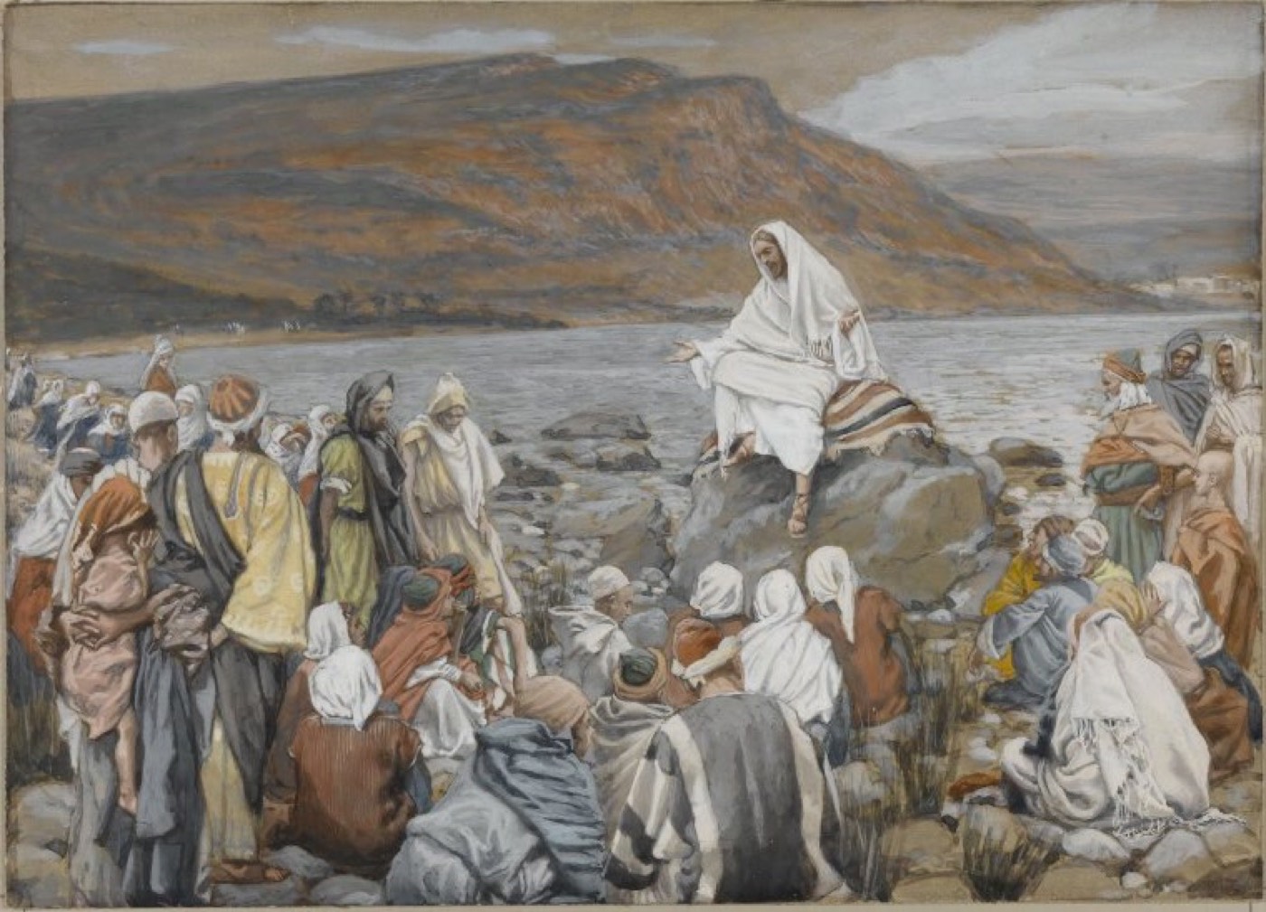 Jesus Teaches the People by the Sea (Jésus enseigne le peuple près de la mer), James Tissot