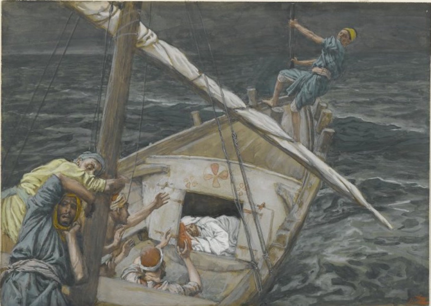 Jesus Sleeping During the Tempest (Jésus dormant pendant la tempête), James Tissot