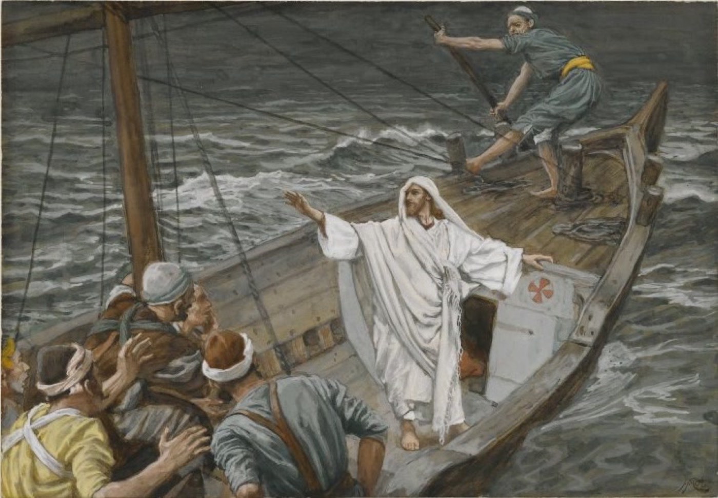 Иисус усмиряет бурю (Jésus calmant la tempête), Джеймс Тиссо