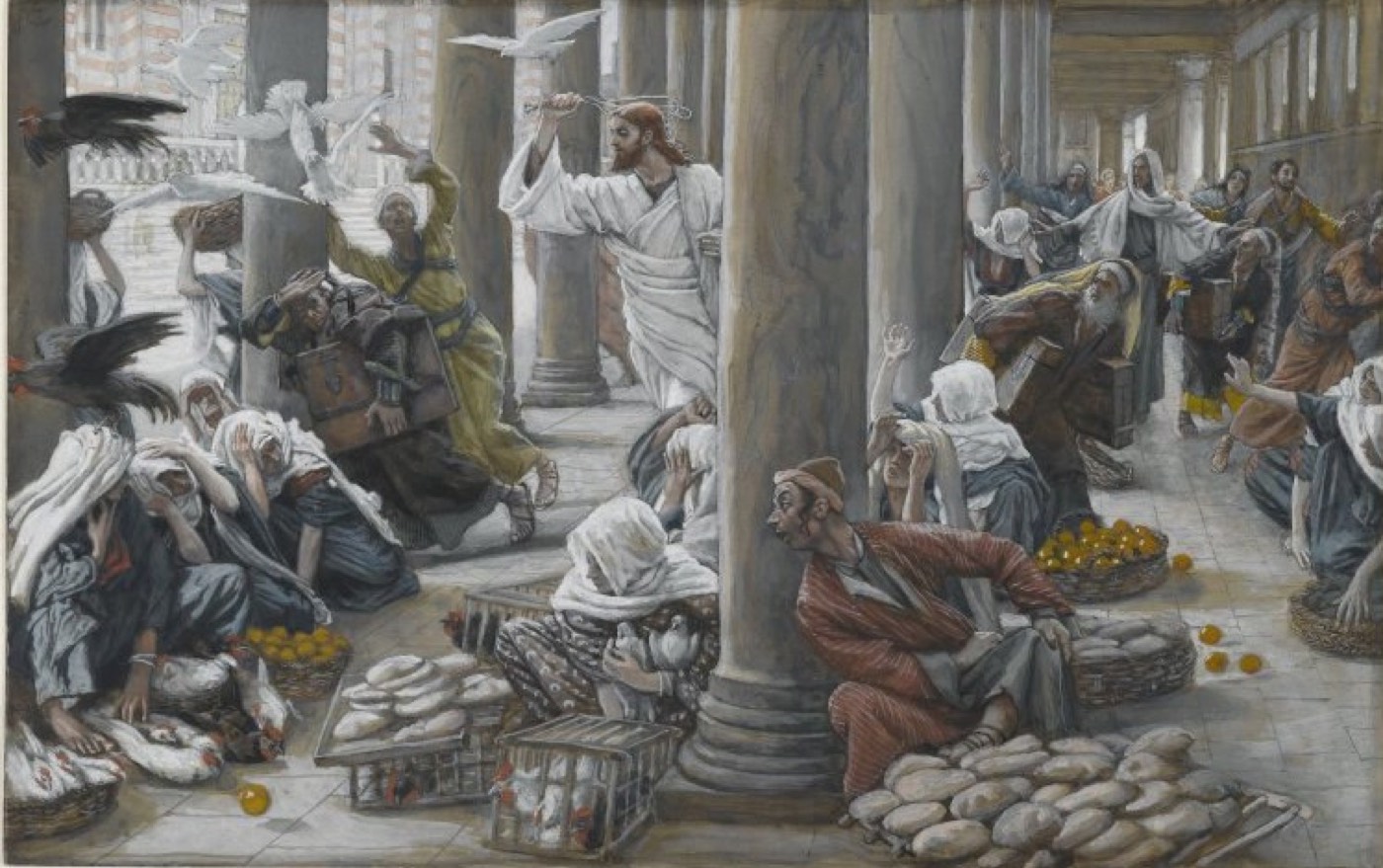 The Merchants Chased from the Temple (Les vendeurs chassés du Temple), James Tissot