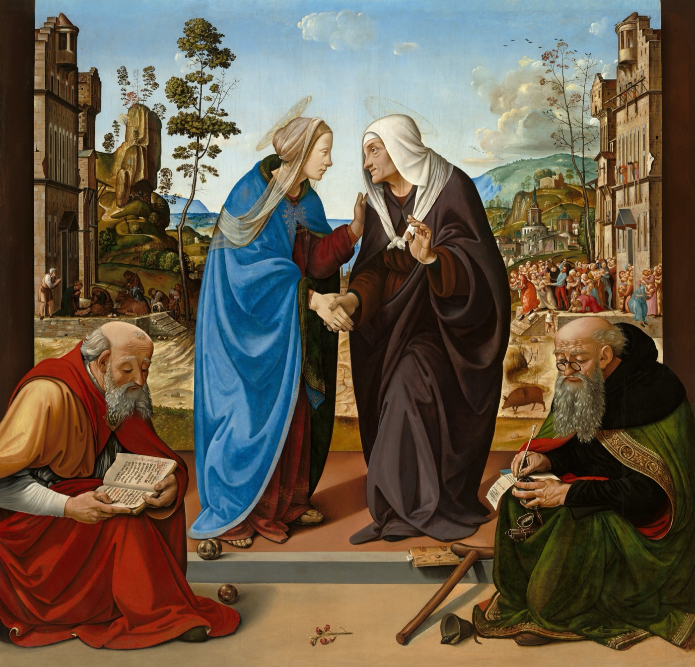 The Visitation with Saint Nicholas and Saint Anthony Abbot, Piero di Cosimo