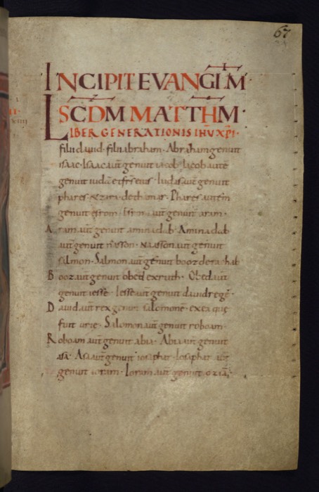 Freising Gospels, fol. 34r