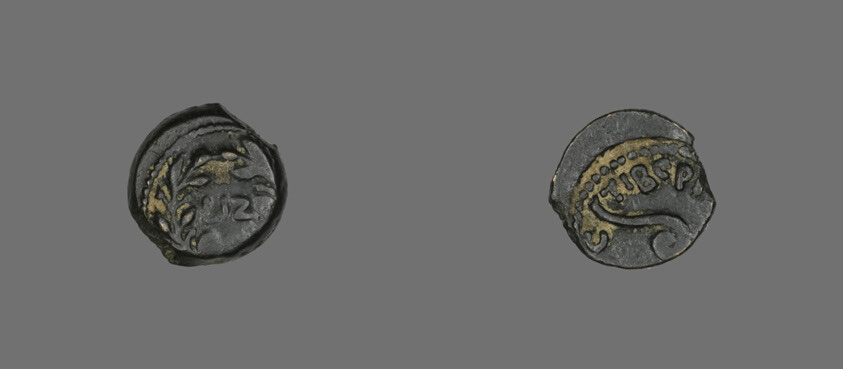 Coin Depicting an Olive Wreath