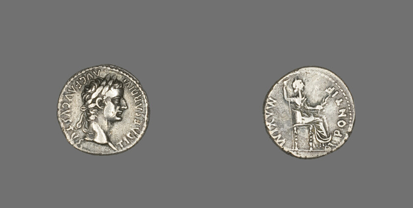 Denarius (Coin) Portraying Emperor Tiberius