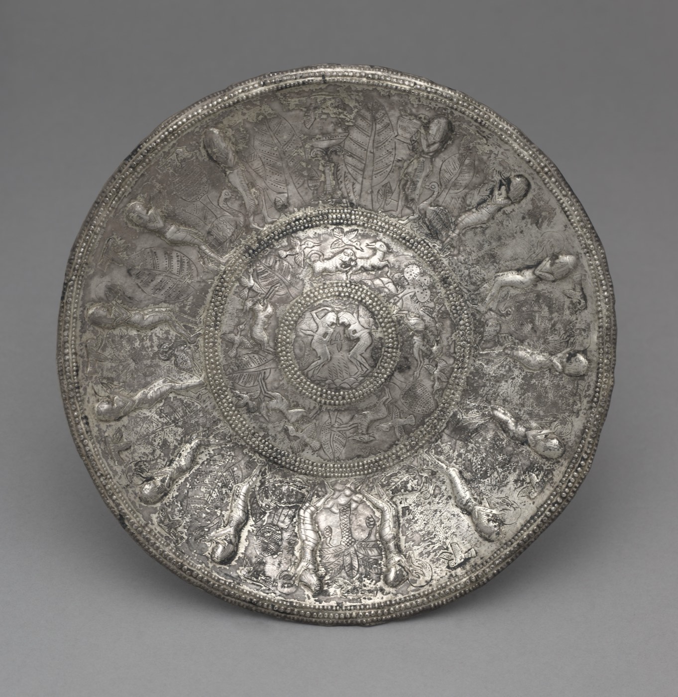 Dish with Tambourine Players