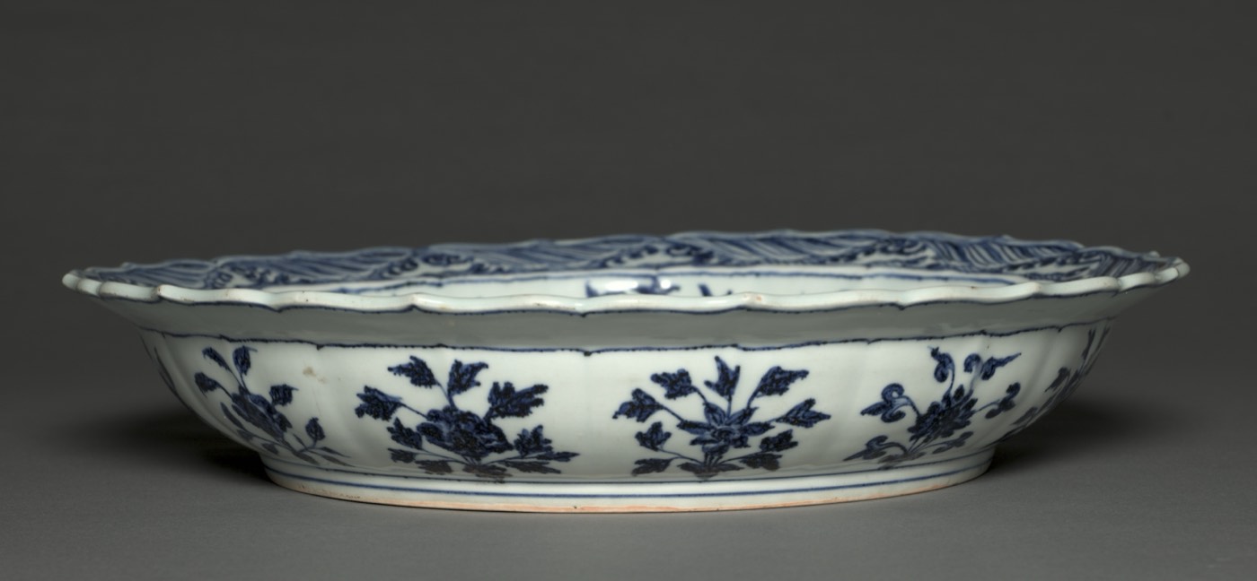 Plate with Grapes and Floral Sprays