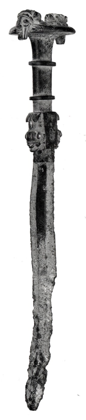 Sword with figures on handle