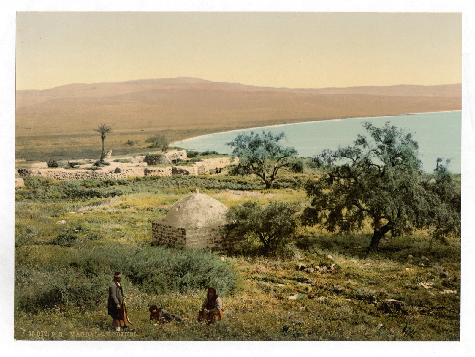 The shore of the Sea of Galilee at el-Majdal, the village shown as Magdala, c. 1890–1900.