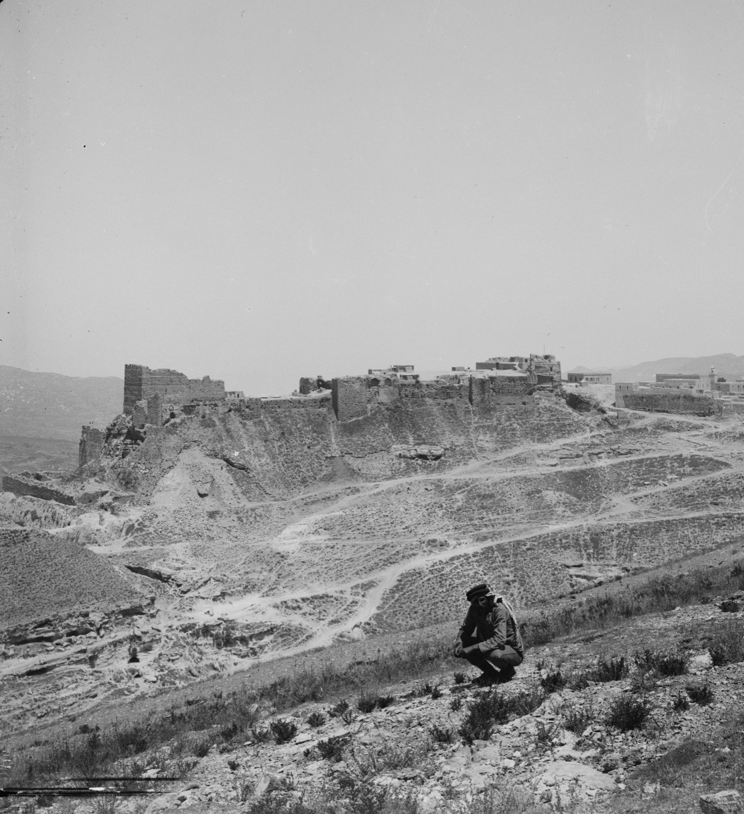 East of the Jordan and Dead Sea. General view of Kerak (Kir of Moab)