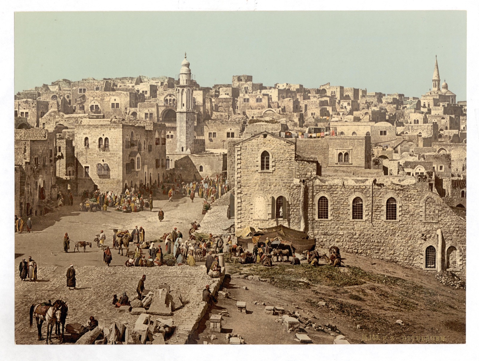The market place of Bethlehem, c. 1890–1900.