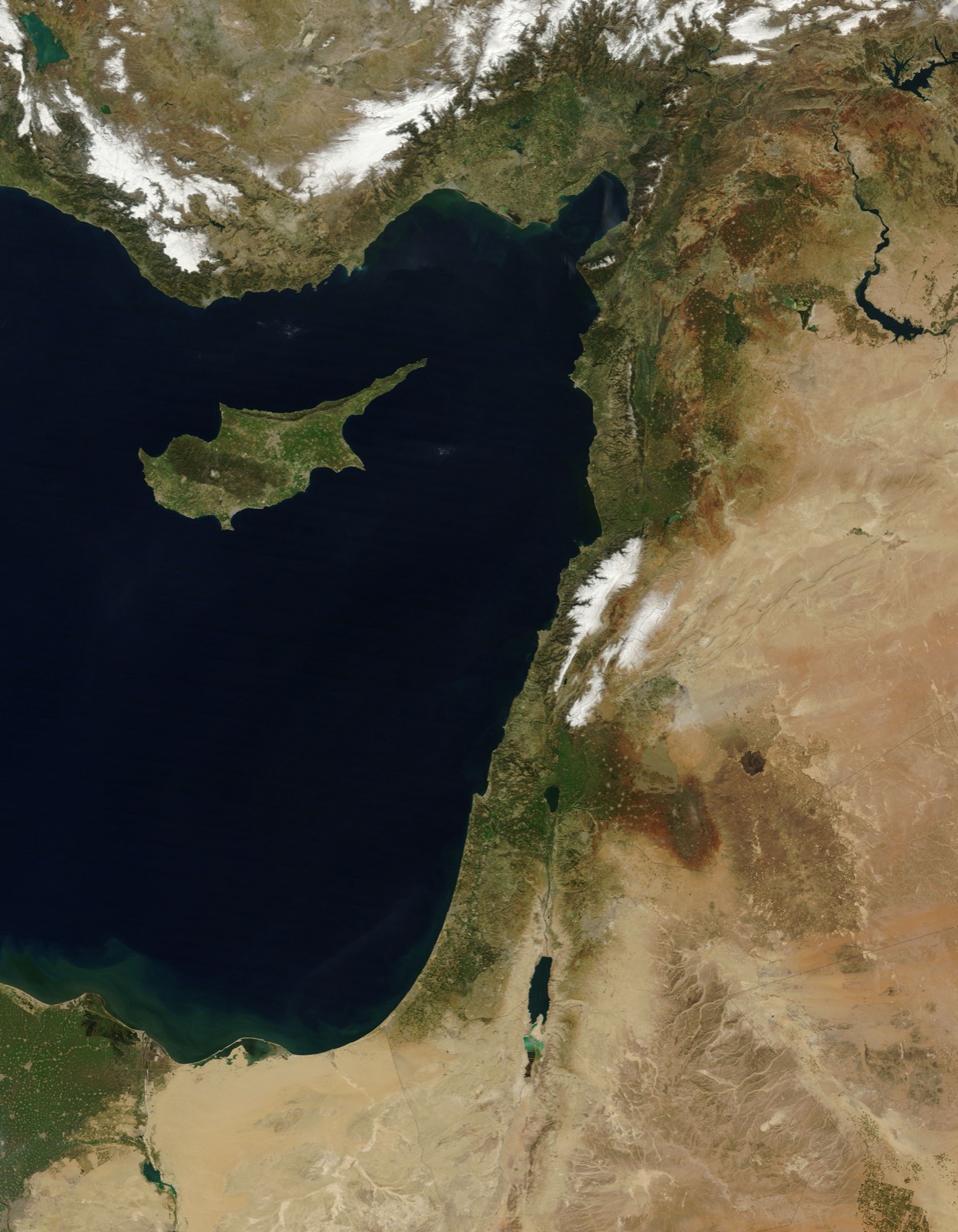 Lebanon and Hermon under snow