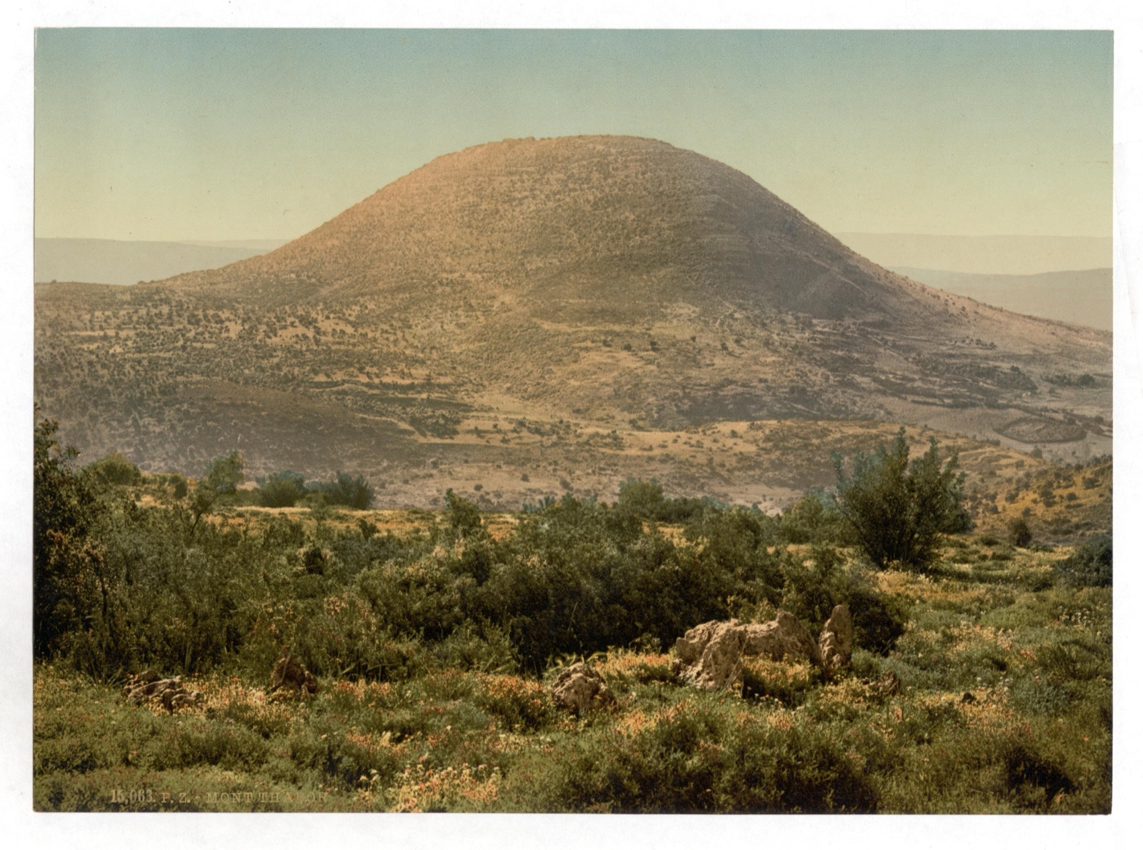 The rounded summit of Mount Tabor, rising above the plain, c. 1890–1900.