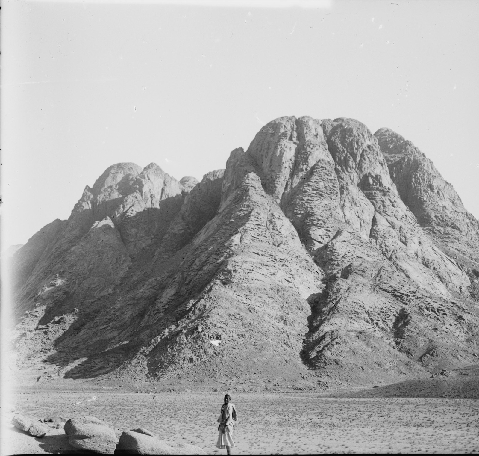 To Sinai via the Red Sea, Tor, and Wady Hebran. Near view of Mount Sinai.