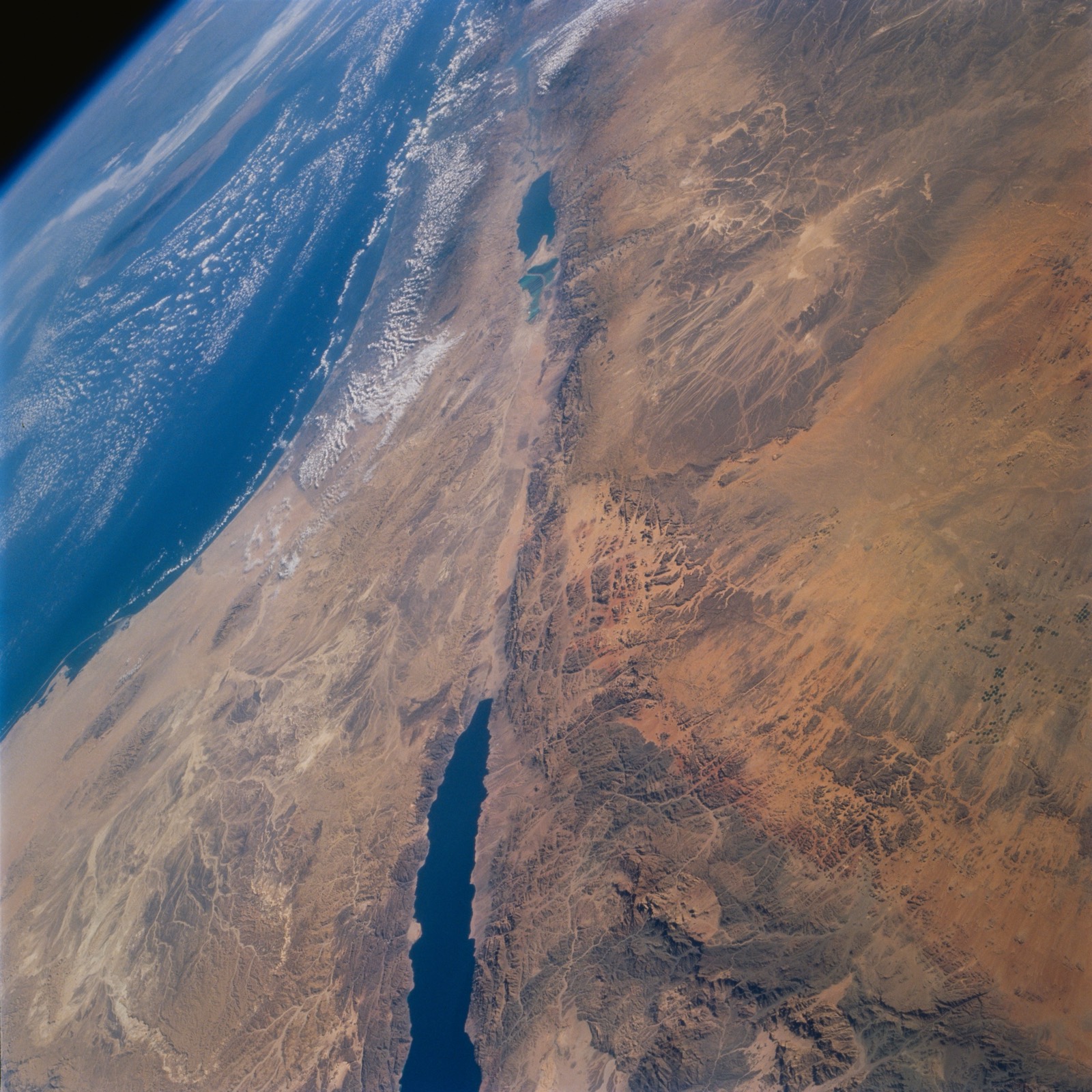 The rift from Aqaba to the Dead Sea